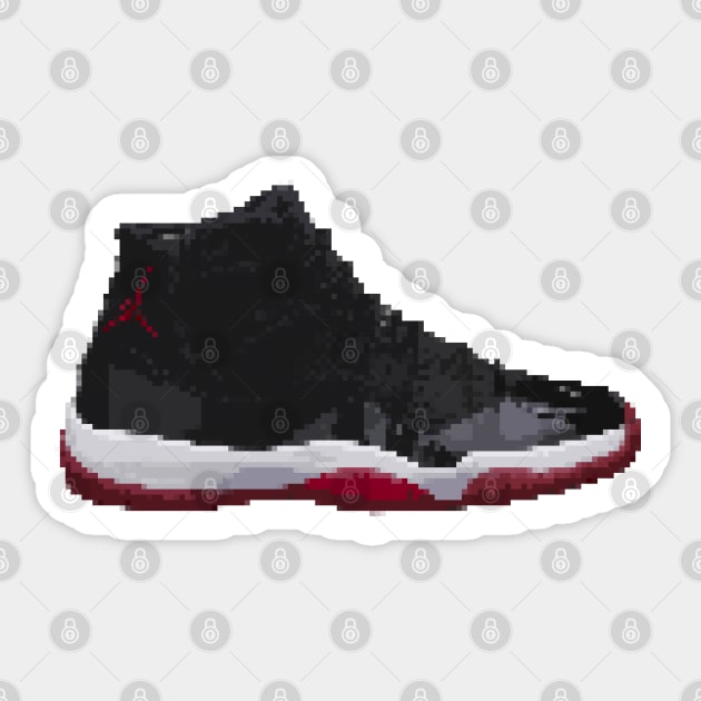 AJ XI - Pixelated art Sticker by Buff Geeks Art